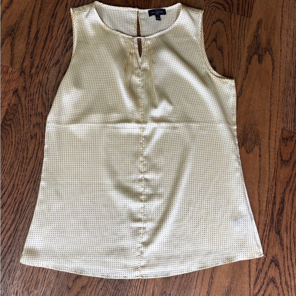 The Limited Yellow Polka Dot Sleeveless Top